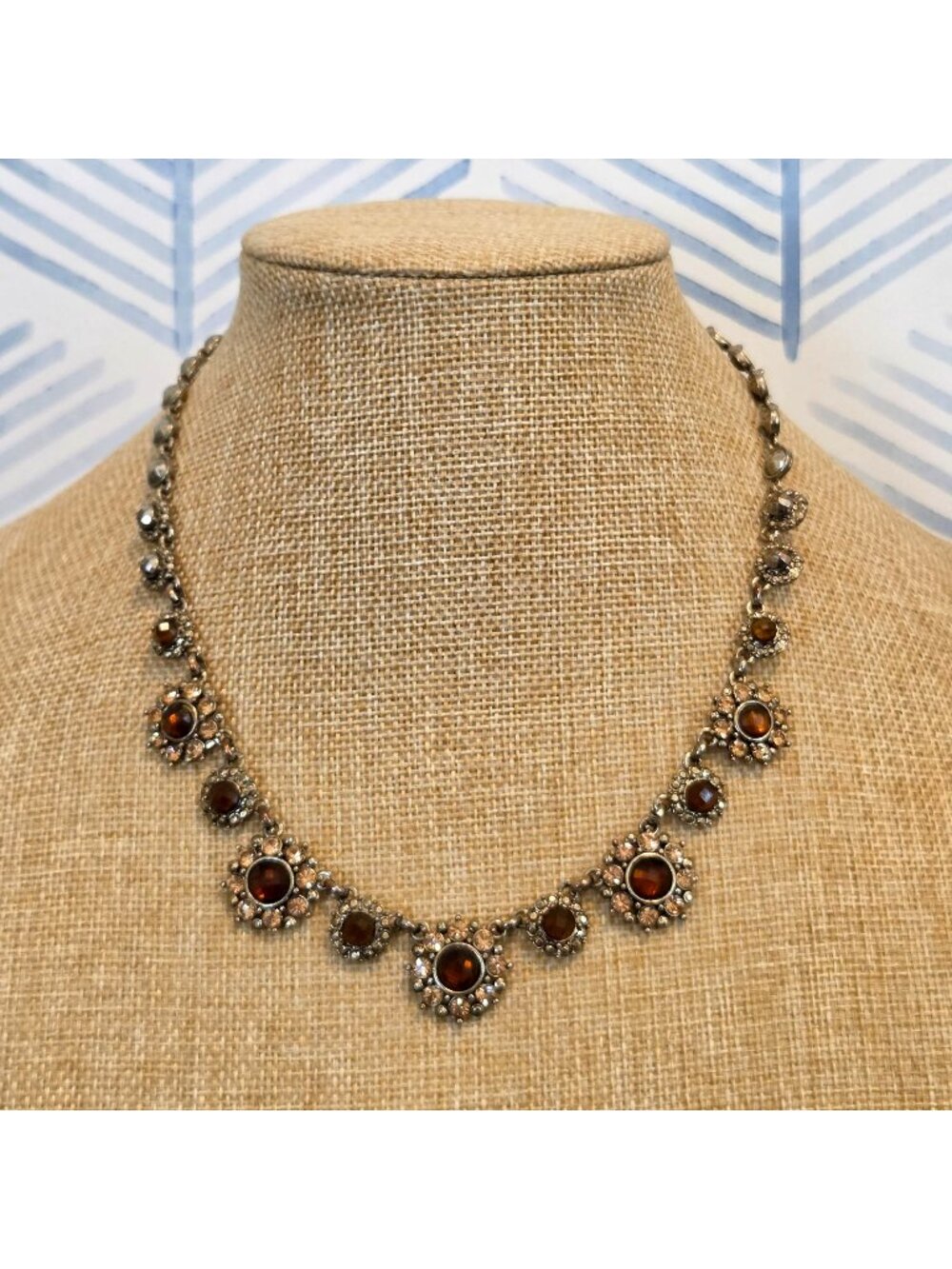 Lauren Conrad LC Floral Rhinestone 18" Necklace